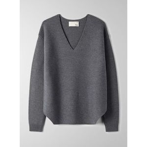 Wilfred Free 100% Merino Wool Wolter Sweater in Chartreuse